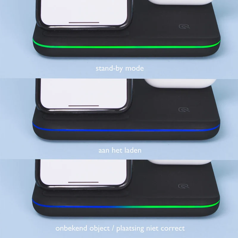 3-in-1 Draadloze oplader voor Apple en Android