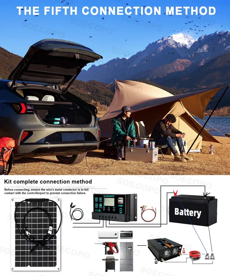 20000W Peak Solar System Kit 600W Panel DC 12V/24V To AC 110V/220V Inverter 100A Controller Complete Off Grid for Home Camping