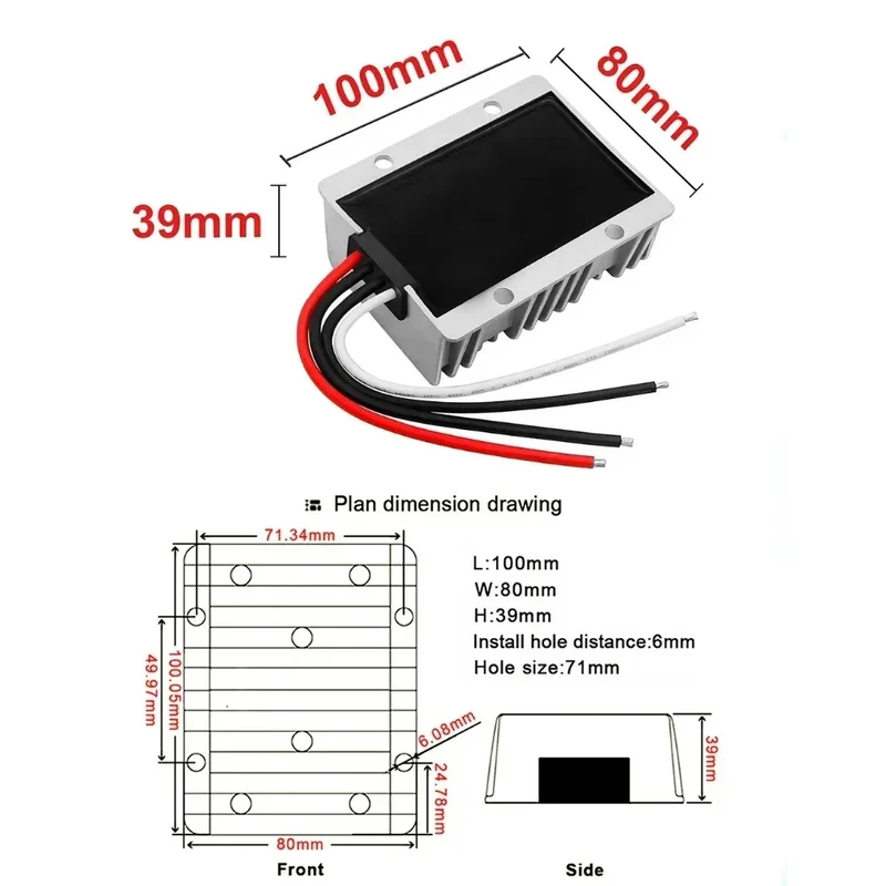 24V 36V TO 48V 3A -30A STEP UP MODULE 24V to 48V Boost Voltage Regulator DC-DC Converter FOR AUTOMOTIVES CE RoHS Certificated