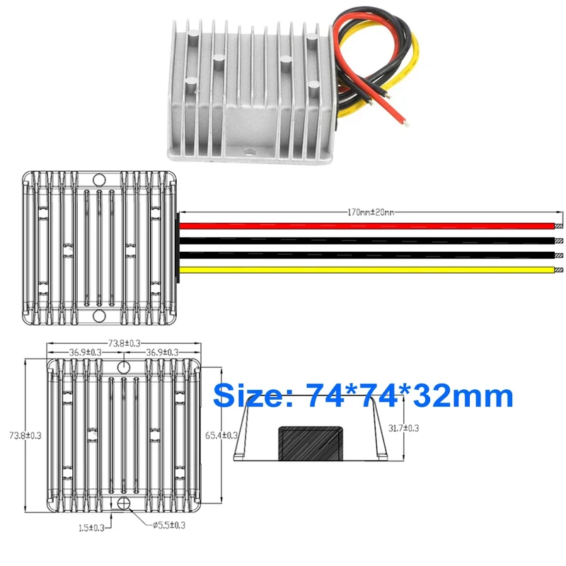 24V 36V TO 48V 3A -30A STEP UP MODULE 24V to 48V Boost Voltage Regulator DC-DC Converter FOR AUTOMOTIVES CE RoHS Certificated