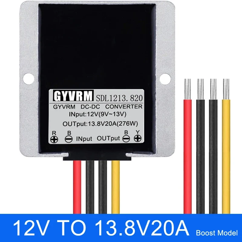 GYVRM 12V to 13.8V 14V DC DC Step Up 1A 2A 3A 4A 5A Non Isolated Boost Power Converter 12 Volts to 13.8 Volts Voltage Regulator