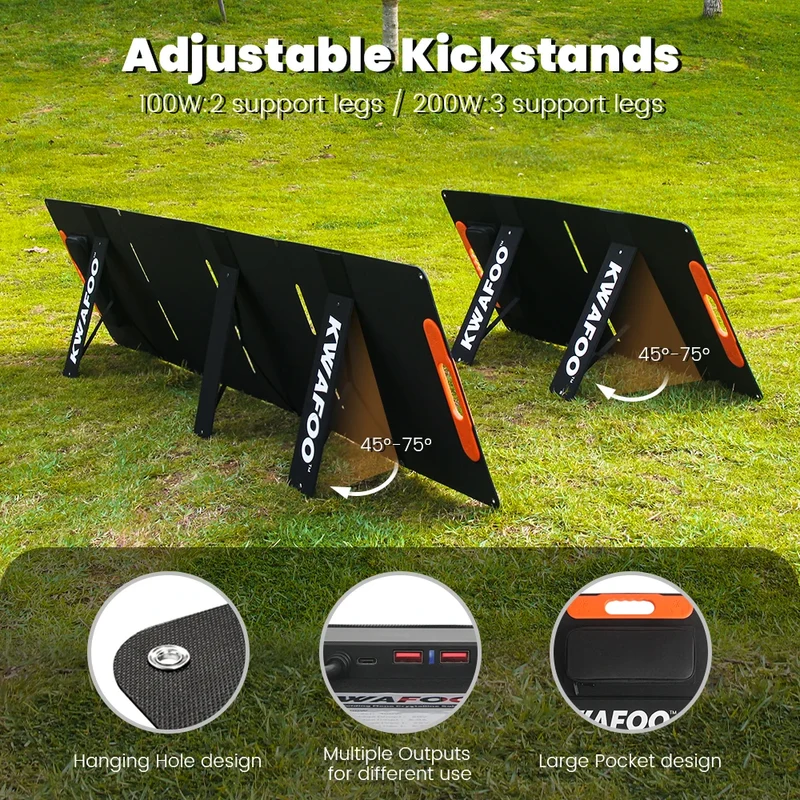 200w Watt Portable Solar Panels 200W Wat Foldable Solar Panel are Used for Mobile Energy Storage and Power Supply Charging
