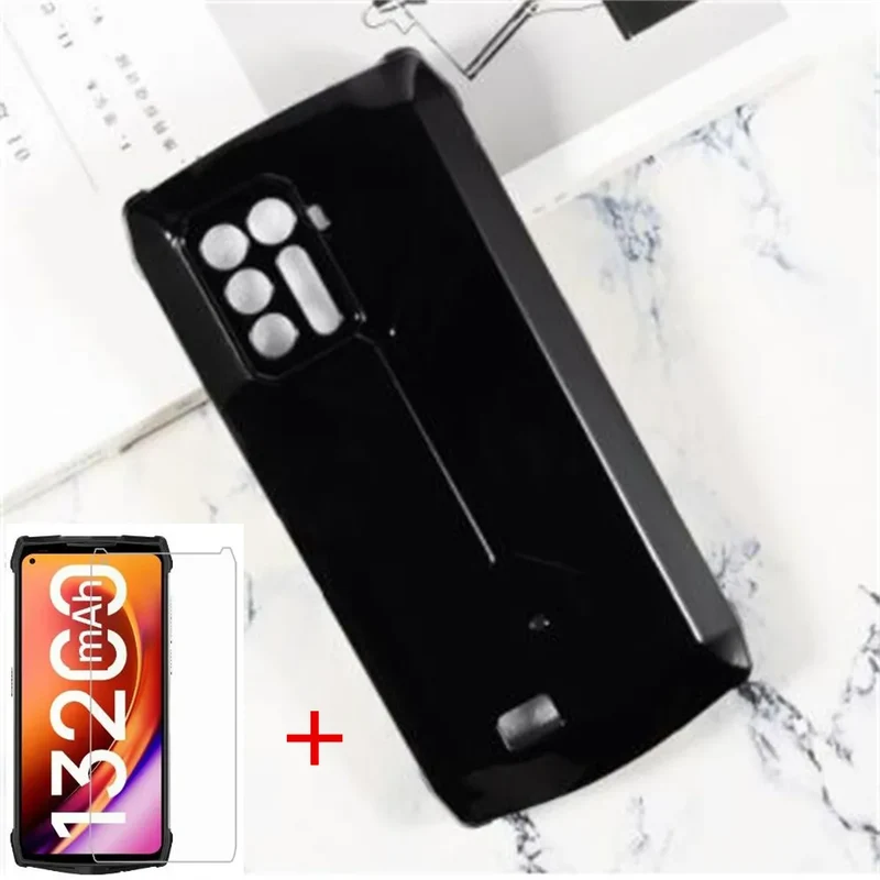 Anti-knock Soft TPU Phone Case For Ulefone Power Armor 13 6.81" 2021 Armor13 Silicone Cover Bumper Tempered Glass