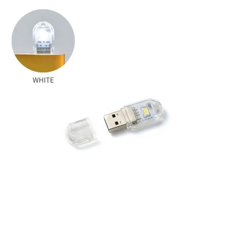 1pc USB Plug Lamp Small Light Computer Mobile Power Charging Mini Night Light Book Lamps LED Eye Protection Reading Light