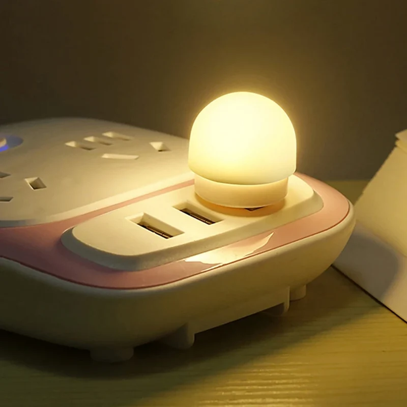 1pc USB Plug Lamp Small Light Computer Mobile Power Charging Mini Night Light Book Lamps LED Eye Protection Reading Light