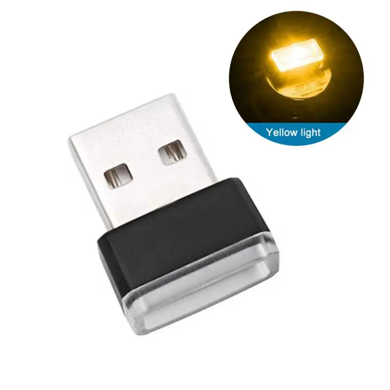 Mini USB LED Car Light Ambient Night Light Decorative Neon Lamp Auto Interior Atmosphere Emergency PC Mobile Power Charging
