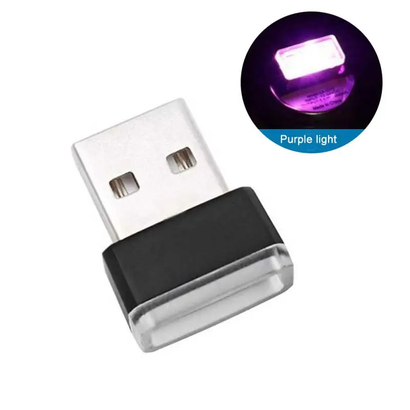 Mini USB LED Car Light Ambient Night Light Decorative Neon Lamp Auto Interior Atmosphere Emergency PC Mobile Power Charging