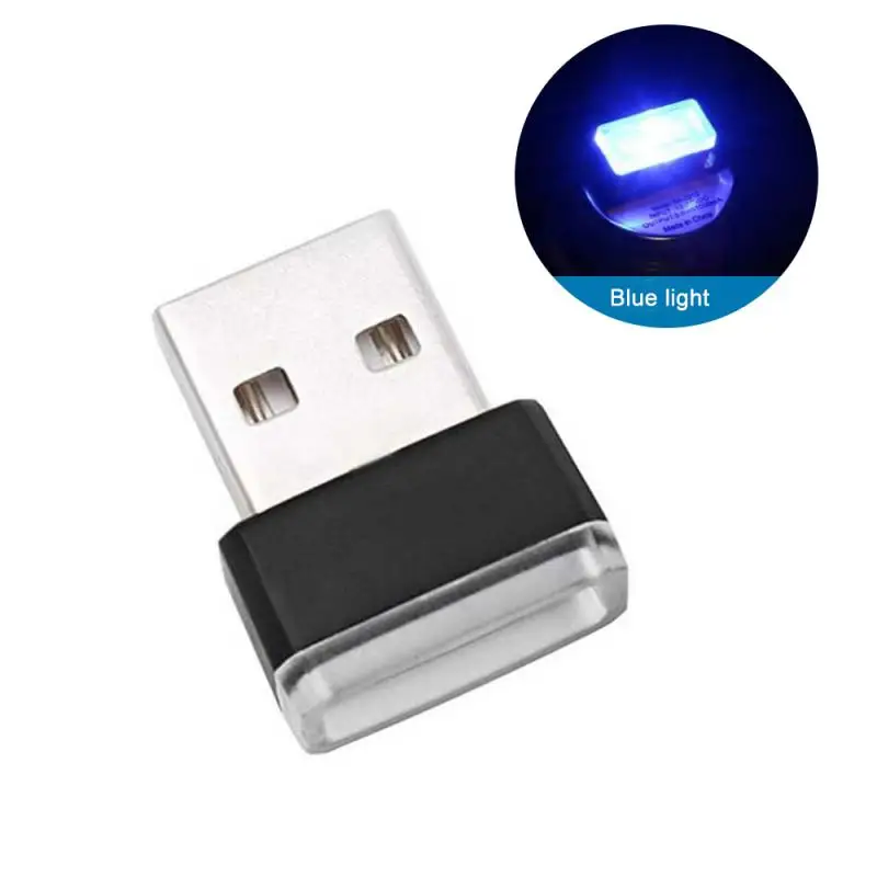 Mini USB LED Car Light Ambient Night Light Decorative Neon Lamp Auto Interior Atmosphere Emergency PC Mobile Power Charging