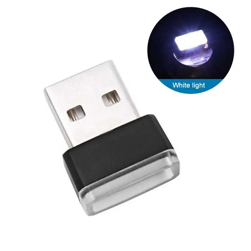 Mini USB LED Car Light Ambient Night Light Decorative Neon Lamp Auto Interior Atmosphere Emergency PC Mobile Power Charging