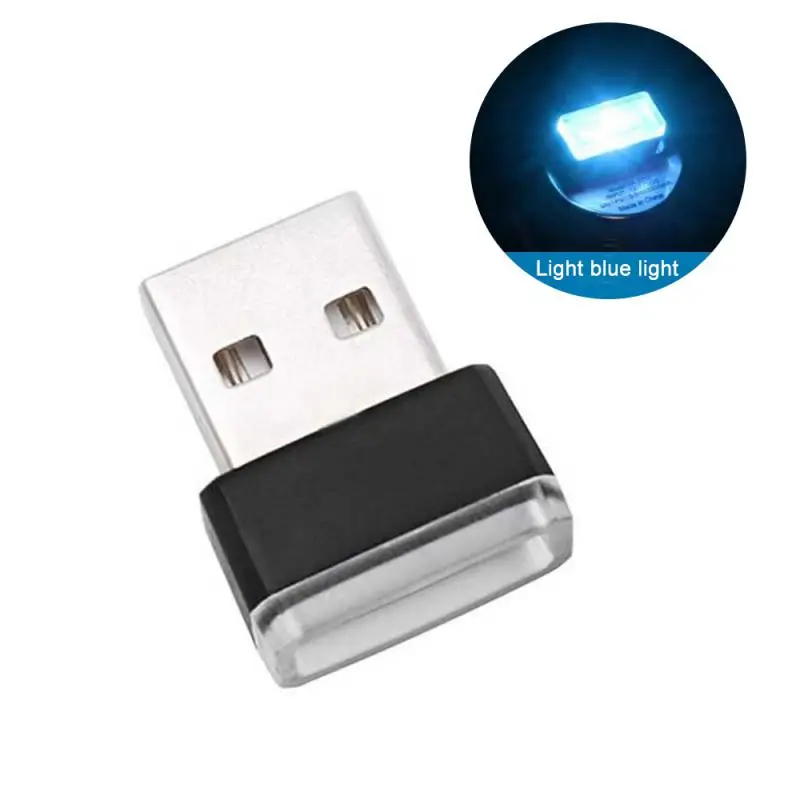 Mini USB LED Car Light Ambient Night Light Decorative Neon Lamp Auto Interior Atmosphere Emergency PC Mobile Power Charging