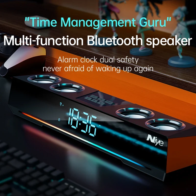 HIFI Surround Soundbar Blue Tooth 5.3Home Speaker Wireless Computer Speakers Stereo Subwoofer Sound Bar For PC Laptop Theater TV