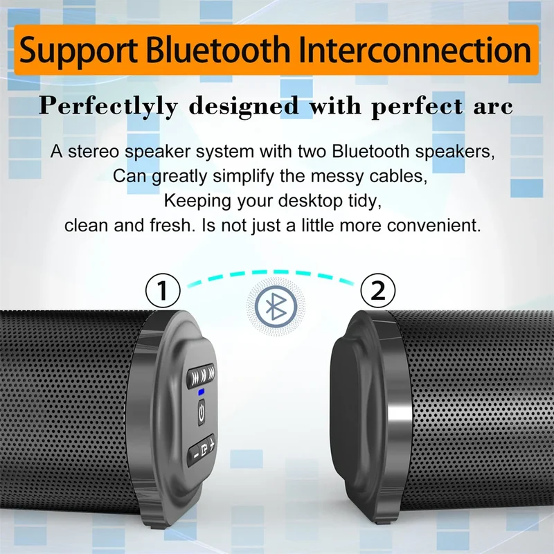 40W TV Car Sound Bar Wired and Wireless Bluetooth-compatible Home Surround SoundBar for PC Theater TV Computer Speaker