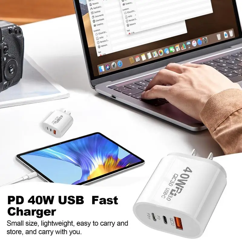 40W USB C Charger Quick Charge 3.0 USB Wall Charger PD Type C Phone Charger Power Adapter For iPhone 14 Xiaomi13 HuaweiSamsung