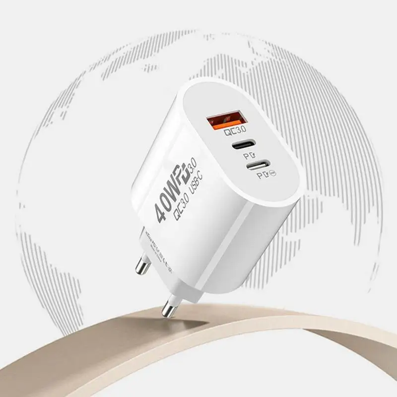 40W USB C Charger Quick Charge 3.0 USB Wall Charger PD Type C Phone Charger Power Adapter For iPhone 14 Xiaomi13 HuaweiSamsung