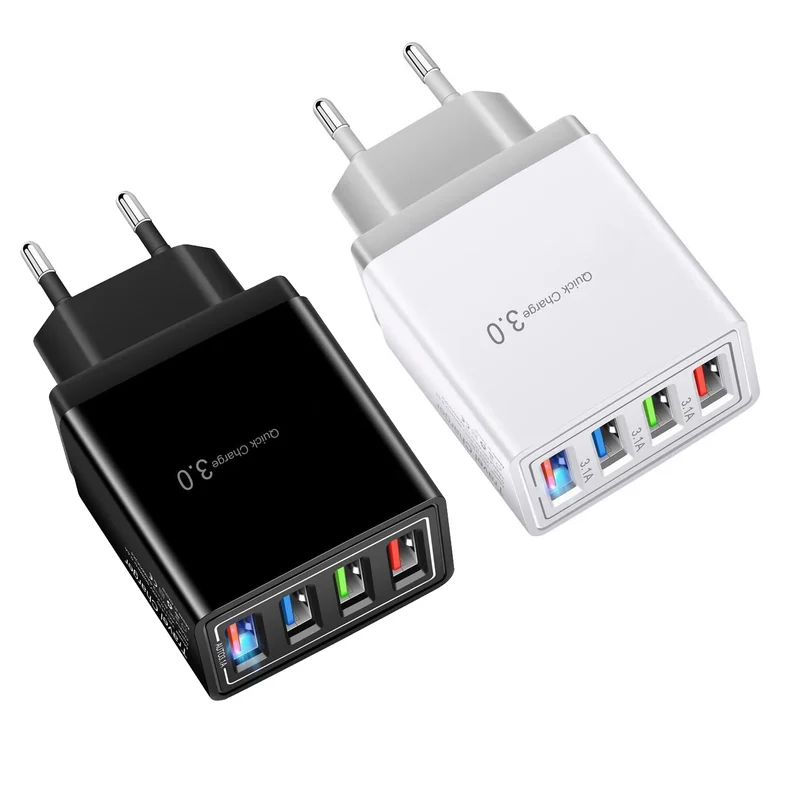 Quick Charge 3.0 For iPhone Charger Wall Fast Charging For Samsung S10 S9 S8 Plug Xiaomi Mi Huawei Mobile Phone Chargers Adapter