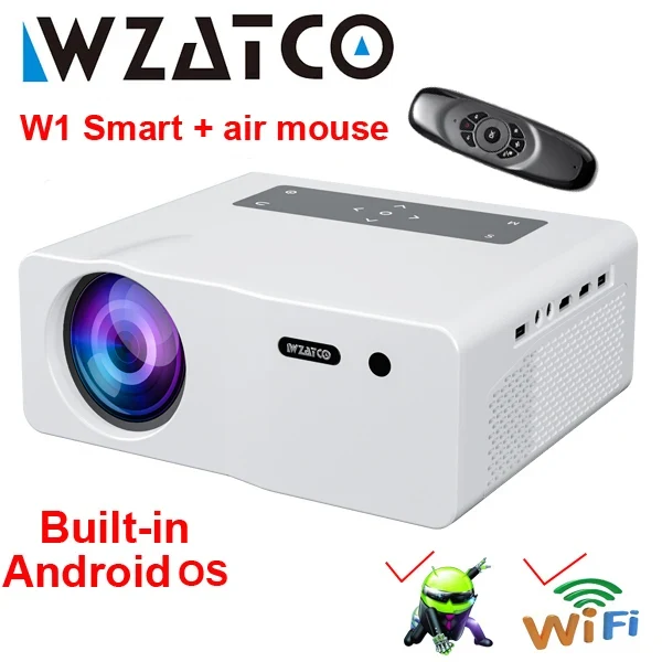 New Arrival W1 Portable Mini LED Smart Android 5G Wifi Home Theater Video Projector for Full HD 1080P Cinema Beamer Proyector