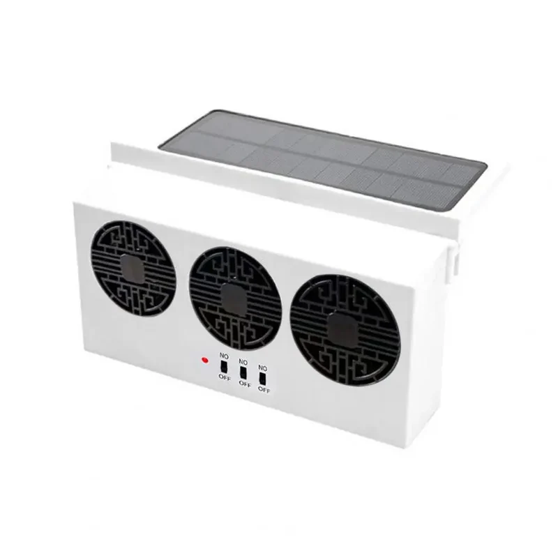 1 Set Automatic Solar Car Fan Low Noise Cool Car Solar Powered USB Exhaust Fan Auto Window Ventilation Fan Car Gills Cooler