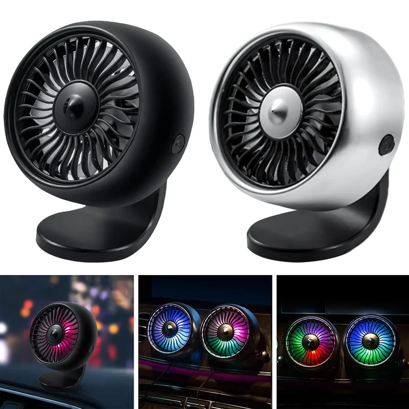Car Mini Vent Colorful Speed USB Fan for SUV