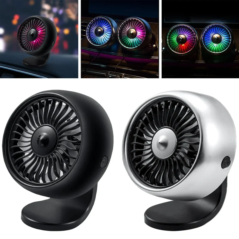 Car Mini Vent Colorful Speed USB Fan for SUV