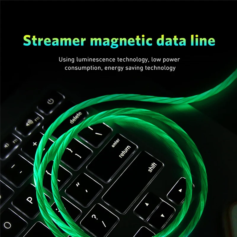 Flowing Light Magnetic Charging Cable