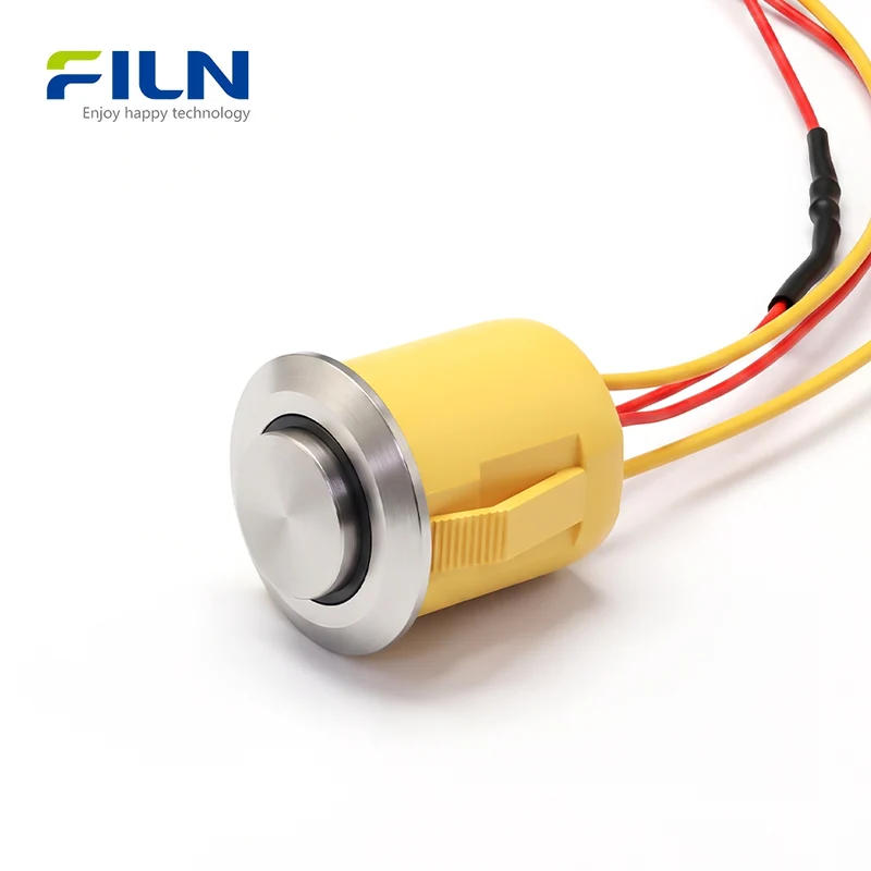 19mm Push Button On Off Switch 12V High Head Pre-Wired Stainless Steel FILN