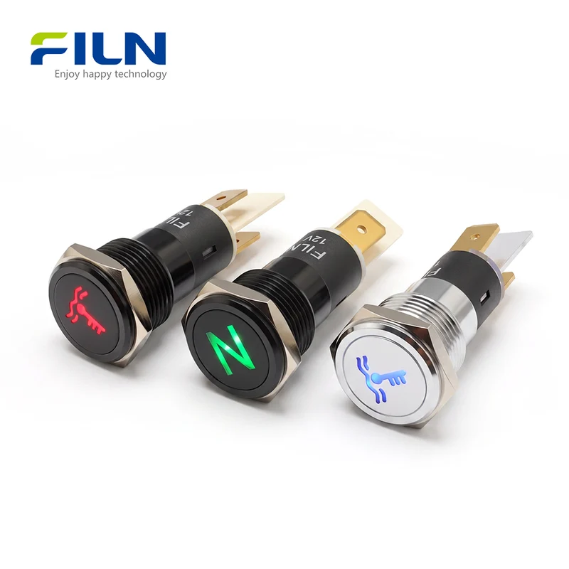 Symbol Indicator Light 16mm 12V 220V Pin Wire Lead for Sale Panels