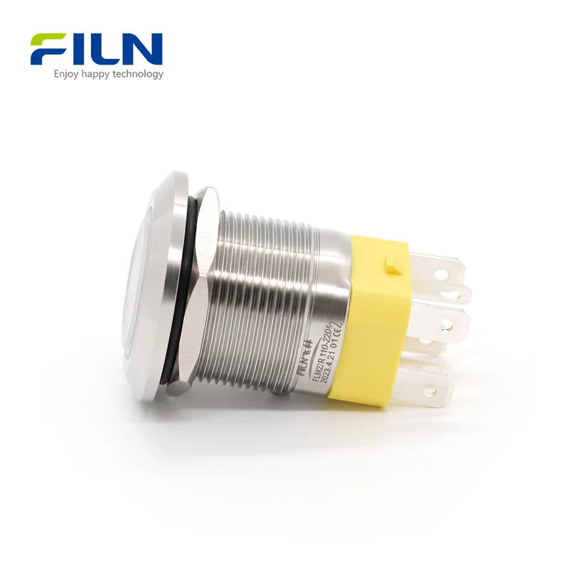 20 Amp Push Button Switch 22mm Metal Waterproof Latching Momentary | FILN