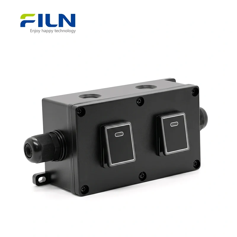 30A Watertight Junction Box PC Material 4 Pin Waterproof Rocker Switch FILN