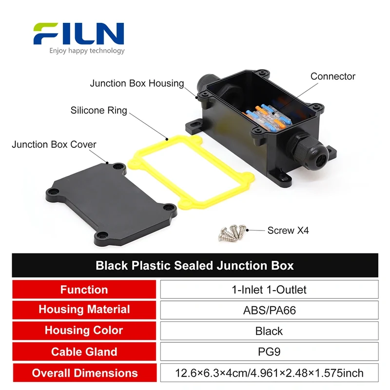 Electrical Junction Box WB3-2T Waterproof Wire Connector Shell FILN