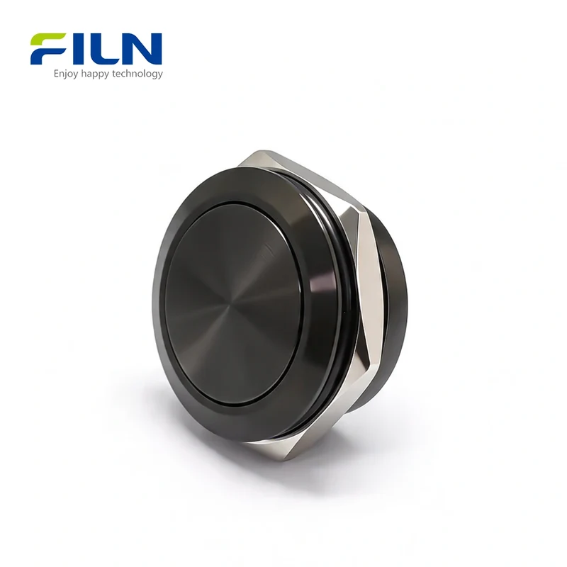 Ultra-thin Push Button Switch Operating Travel 0.5mm Zinc-Alloy Momentary 22mm 2-PIN FILN