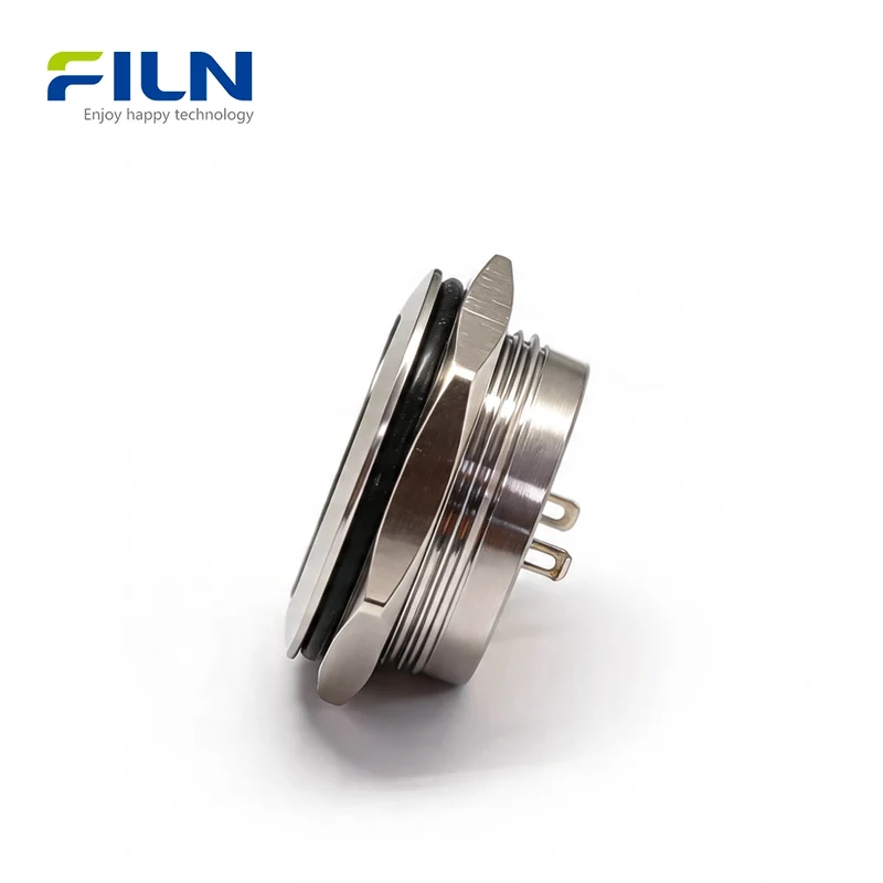 Ultra-thin Push Button Switch Operating Travel 0.5mm Zinc-Alloy Momentary 22mm 2-PIN FILN