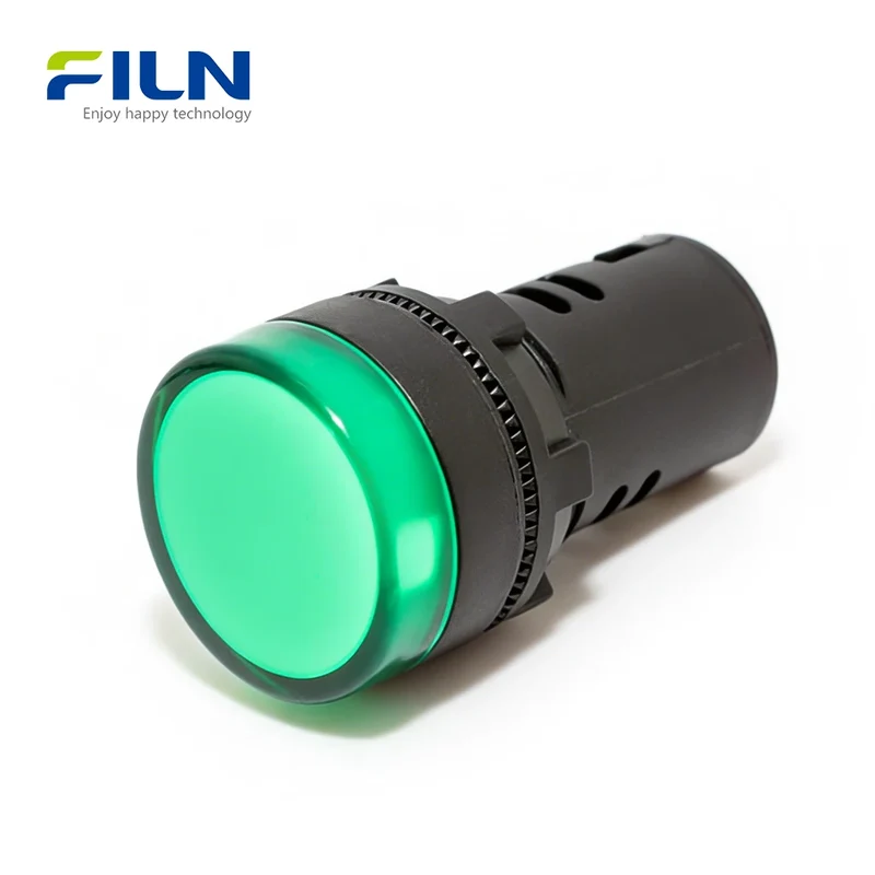 Plastic LED Indicator Panel 22mm 110V 220V Screw Terminal Mount for Control Cabinet FILN