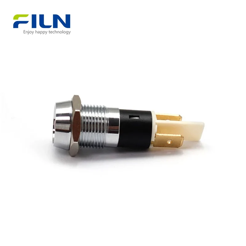 14mm LED Indication Light IP67 Waterproof Metal Indicator for CNC & Medical FILN
