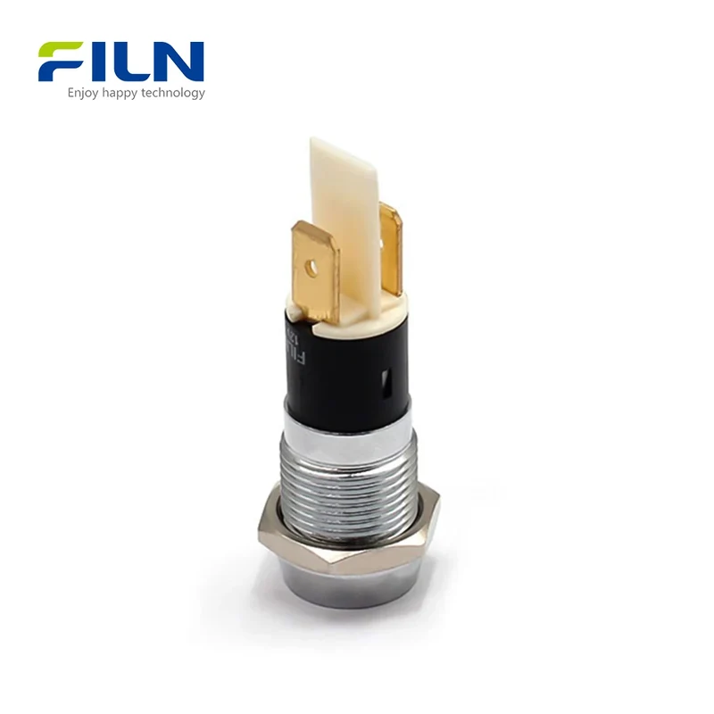 14mm LED Indication Light IP67 Waterproof Metal Indicator for CNC & Medical FILN