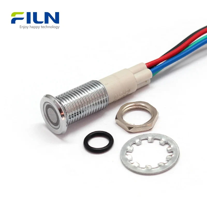 10mm 3 Color Indicator Light RGB Tri-color LED Metal Signal Lamp | IP67 Waterproof Panel Mount