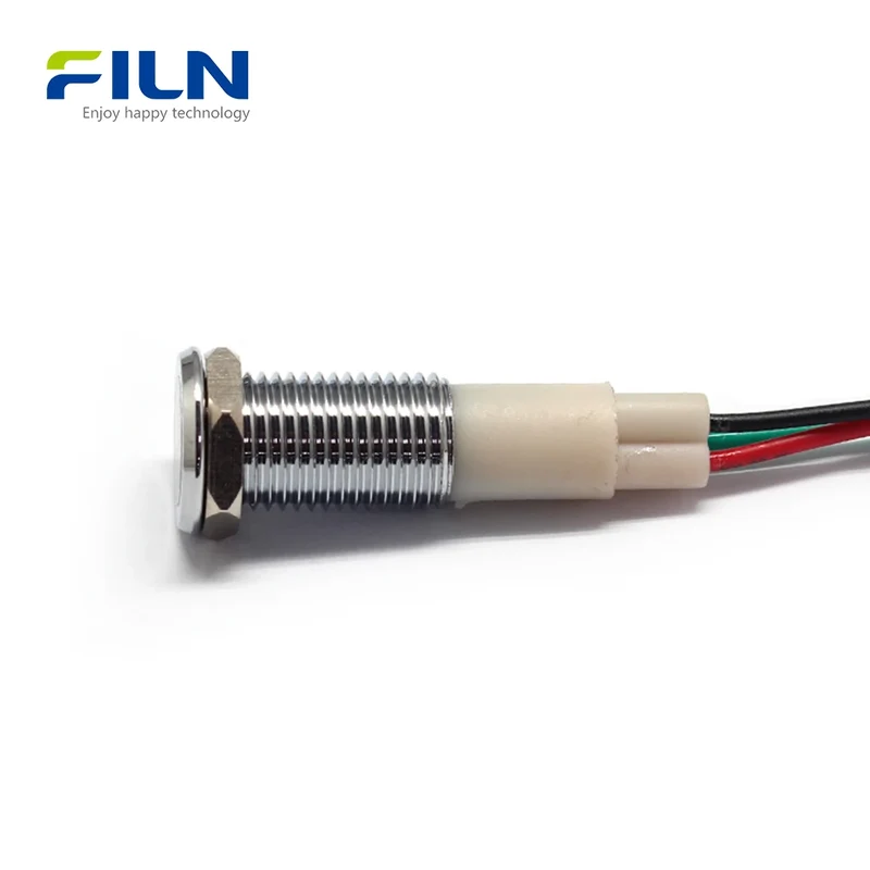 RG Indicator Light Dual Color Red Green LED IP67 Waterproof Metal Pilot Lamp for Industrial & Commercial Panels