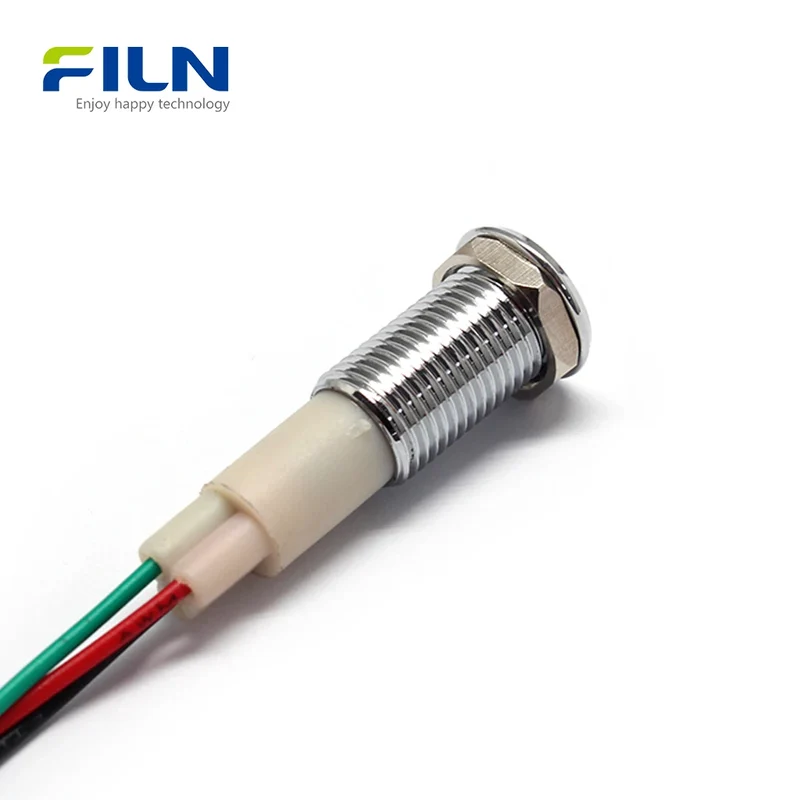 RG Indicator Light Dual Color Red Green LED IP67 Waterproof Metal Pilot Lamp for Industrial & Commercial Panels
