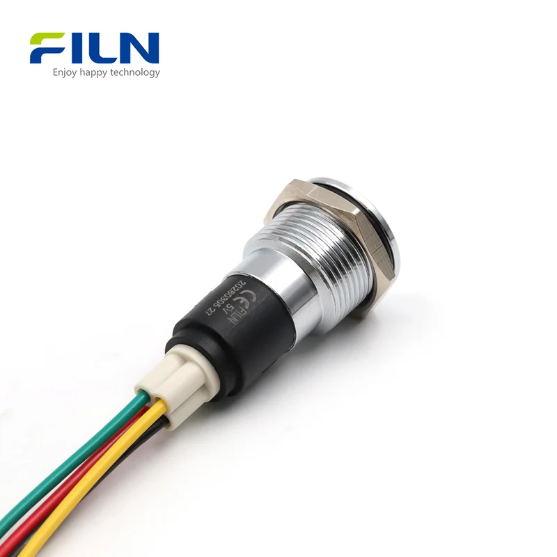 Professional Three-color Indicator Light Series - 8mm to 16mm Metal Signal Lamp