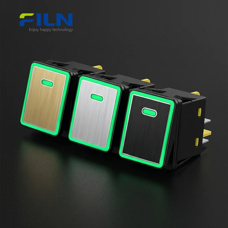 30 Amp Rocker Switch Aluminum Surface IP67 Waterproof 4 Pin ON-OFF Switch FILN