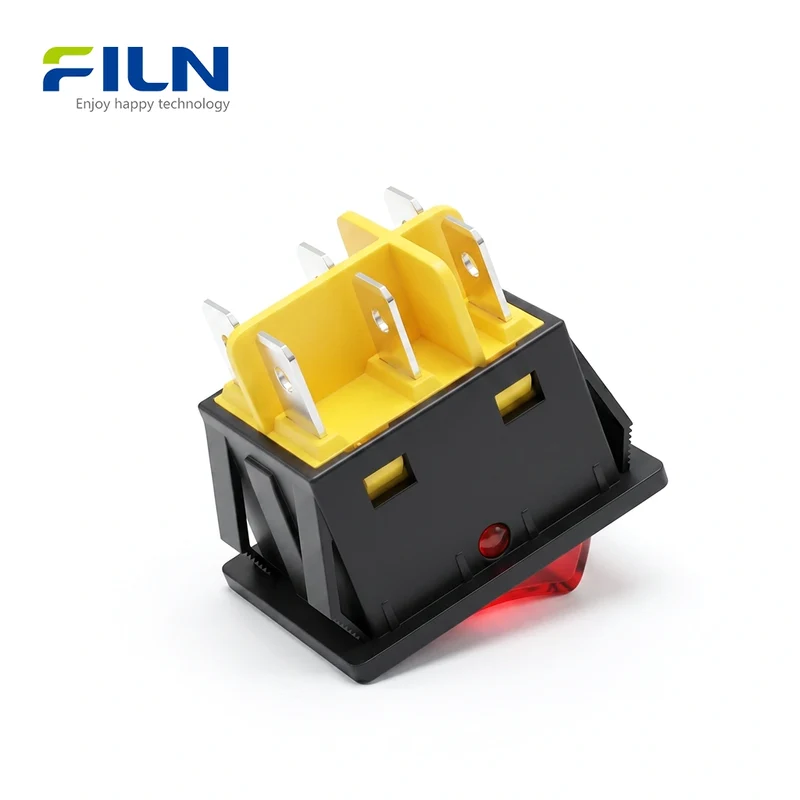 12 Volt Rocker Switches 30A ON-OFF-ON 6Pin KCD4 witch LED Light FILN