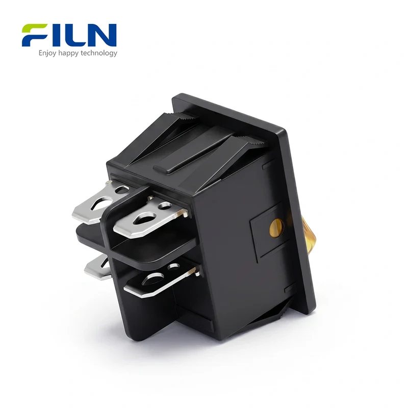 Rocker Switch ON-OFF 15A KCD4 4 Pin Power Control LED Ligtht FILN Factory
