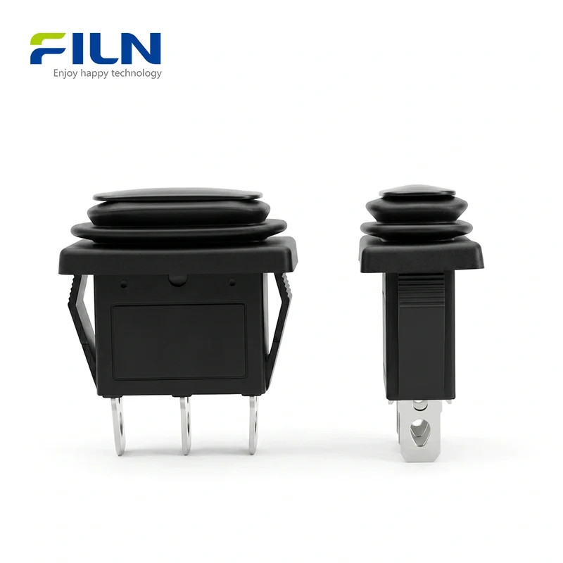 3 Way Rocker Switches No Light Black KCD3 3-Pin ON-OFF-ON Rocker Switch FILN