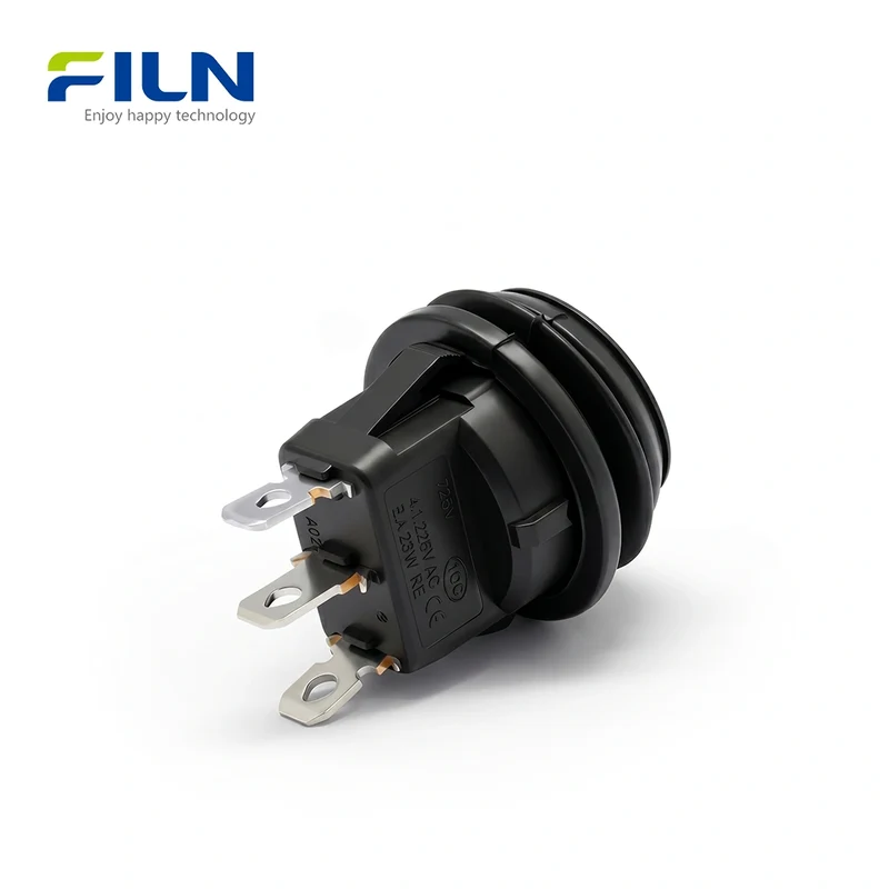 3 Pin Rocker Switch MINI Black No Light ON-OFF-ON Rocker Switch 3-Way Control Nylon PA66 FILN
