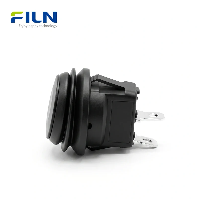 2 Way Rocker Switch KCD1 MINI 2Pin Black No Light Nylon PA66 Material FILN