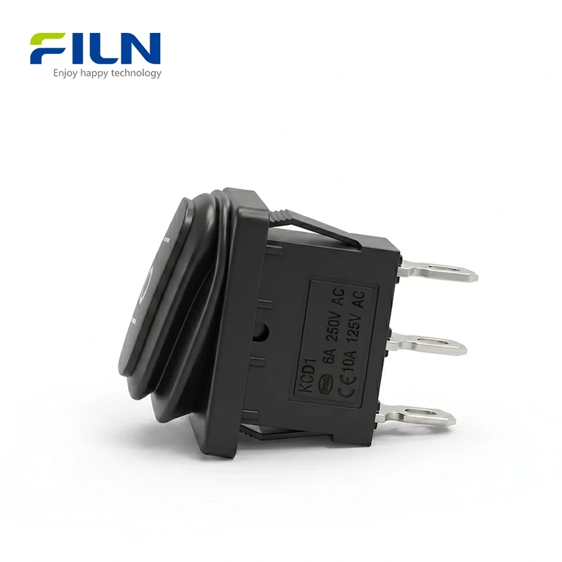 3 Position Rocker Switch ON-OFF-ON No lights MINI Rocker Switch 3-Pin FILN
