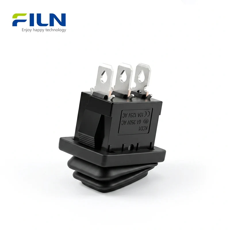 3 Position Rocker Switch ON-OFF-ON No lights MINI Rocker Switch 3-Pin FILN