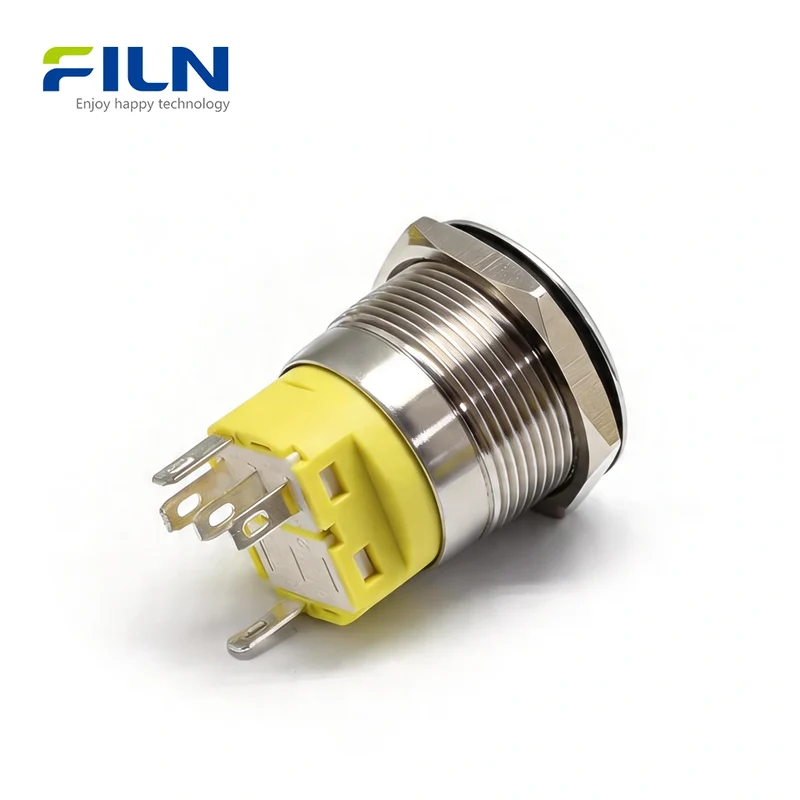 Latching & Momentary Push Button Switches 12-220V LED 5-Pin Wiring Industrial Control | FILN