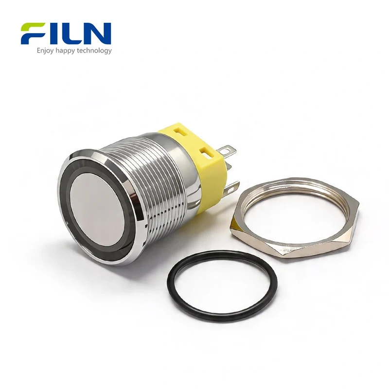Latching & Momentary Push Button Switches 12-220V LED 5-Pin Wiring Industrial Control | FILN