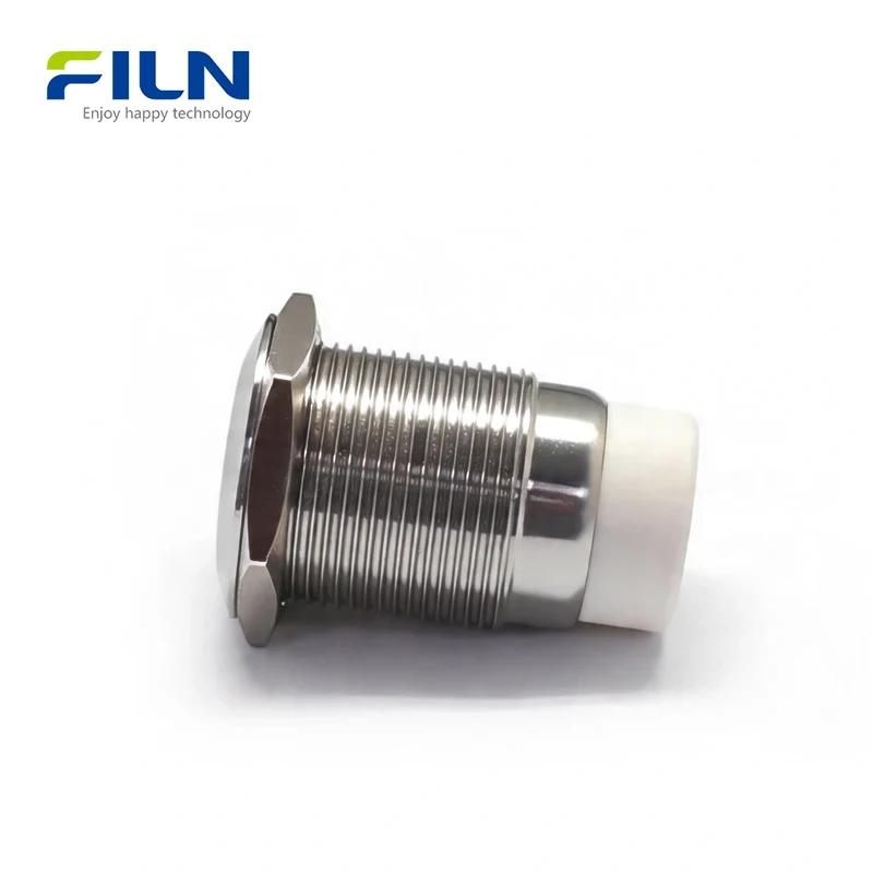 Telephone Plug Switch Stainless Steel RJ9 19mm Momentary LED Ring FILN