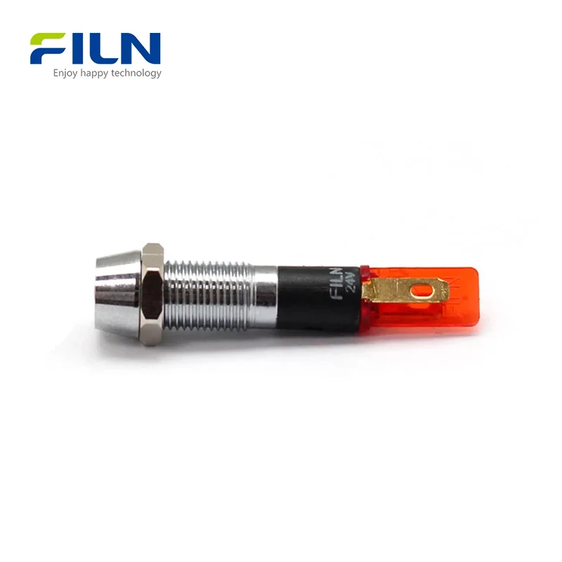 Power Indicator Light 3-380V 8mm IP67 Waterproof Panel Mount FILN